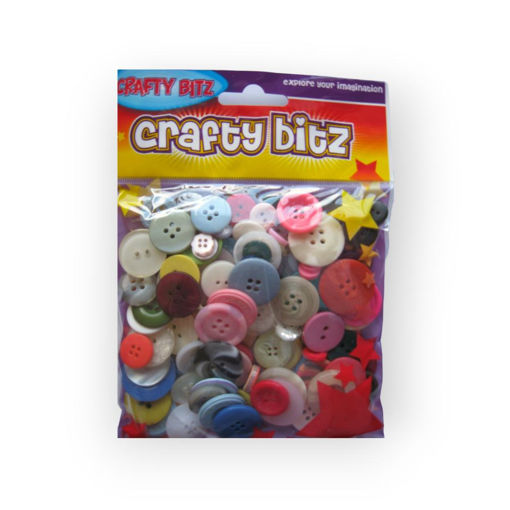 Picture of COLOURED PLASTIC BUTTONS ASSORTED